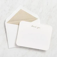 Gold Foil Thank You Note Set