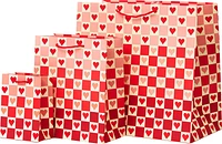 Checkered Heart Medium Gift Bag