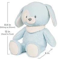 Baby GUND Sustainable Puppy Plush Stuffed Animal Made from Recycled Materials For Babies and Newborns Blue/Cream, 13"