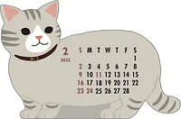 2025 Calendar-Animal Die Cut - MUNCHKIN CAT