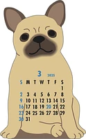 2025 Calendar-Animal Die Cut - FRENCH BULLDOG