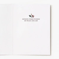 Elegant Greenery Birds Holiday Card Set