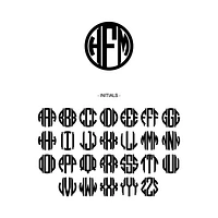Cool Blue Laser Cut Monogram Stirrers