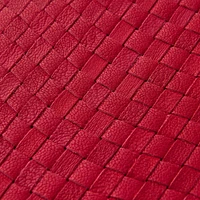 Red Dahlia Woven Leather Journal