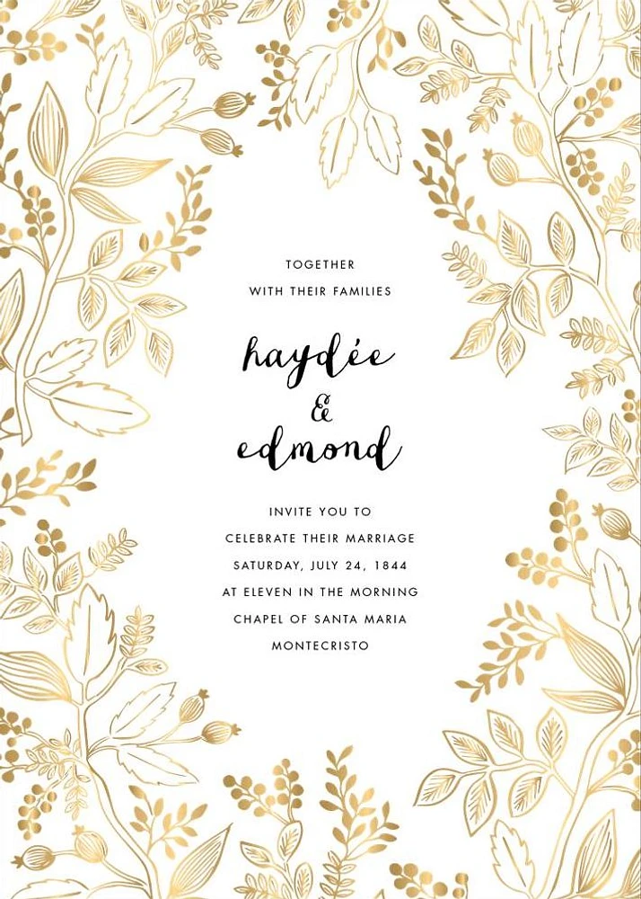 Queen Anne Wedding Invitation