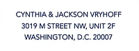 Embossed Snowflakes Return Address Label