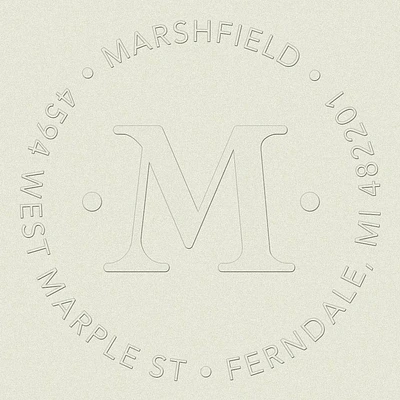 Single Initial Monogram Custom Embosser Plate