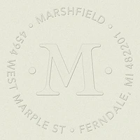 Single Initial Monogram Custom Embosser Plate