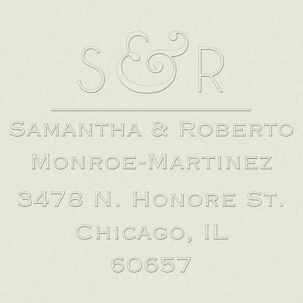 Modern Ampersand Custom Embosser Plate