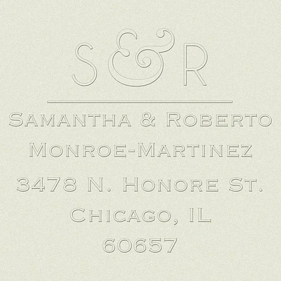 Modern Ampersand Custom Embosser Plate