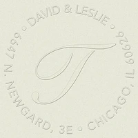 Circle Script Initial Custom Embosser Plate
