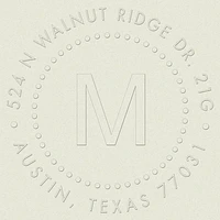 Single Bold Monogram Custom Embosser Plate