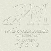 Serif Script Pair Custom Embosser Plate