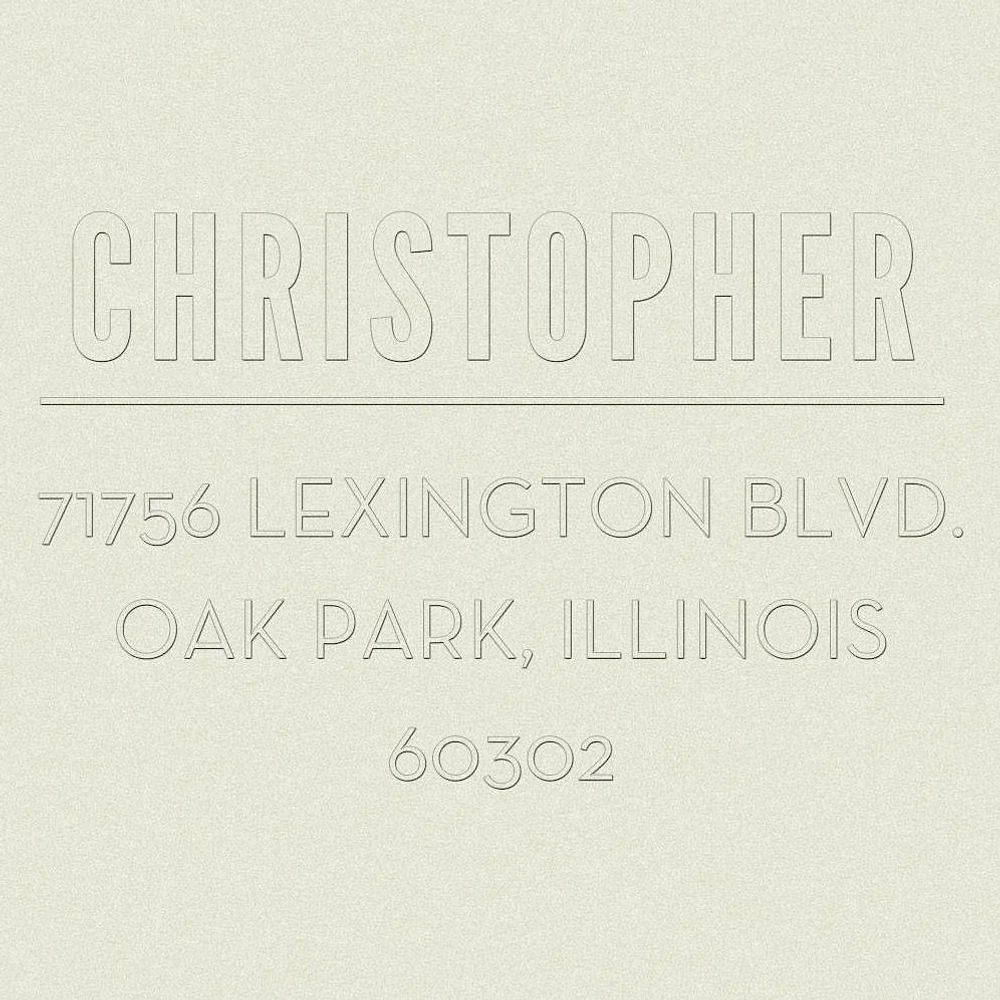Return Address Embosser - Upper Rule