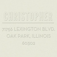 Return Address Embosser - Upper Rule