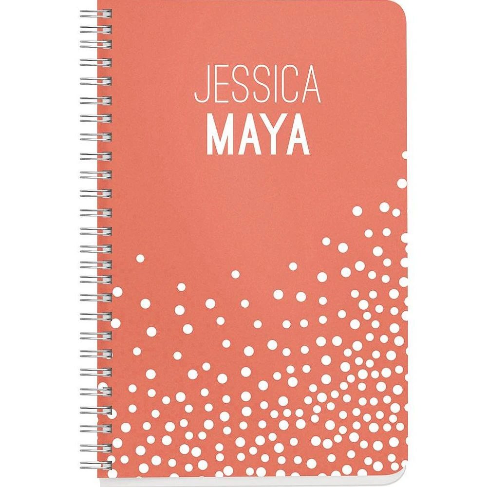 White Confetti Custom Journal