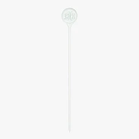 Clear Green Engraved Monogram Skewers