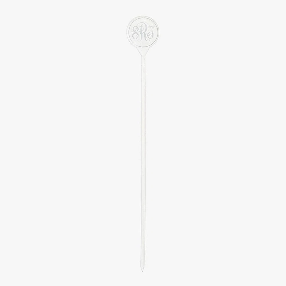 Clear Engraved Monogram Skewers