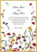 Floating Floral Wedding Invitation