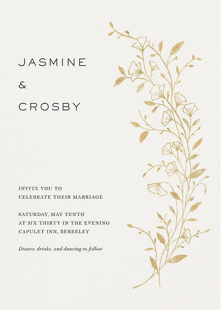 Cornelia Cream Wedding Invitation