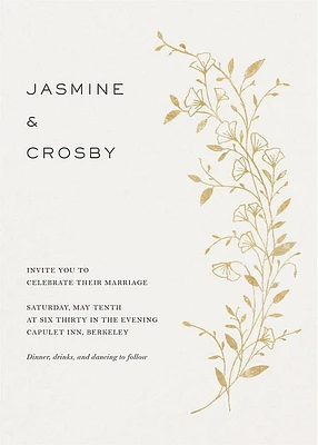Cornelia Cream Wedding Invitation