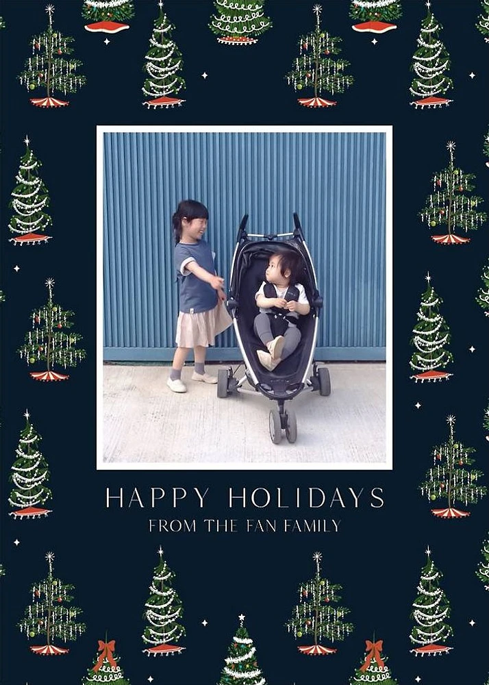Tinsel Tree Holiday Photo Card