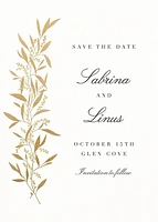 Untamed Grace Gold Save the Date Card