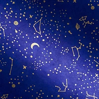 Gold Constellations on Cobalt Handmade Paper