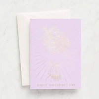 Valentine Bouquet Plum Card