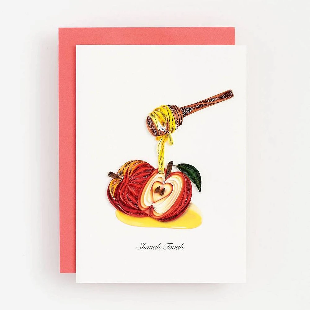 Apple and Honey Rosh Hashanah Quilling Card