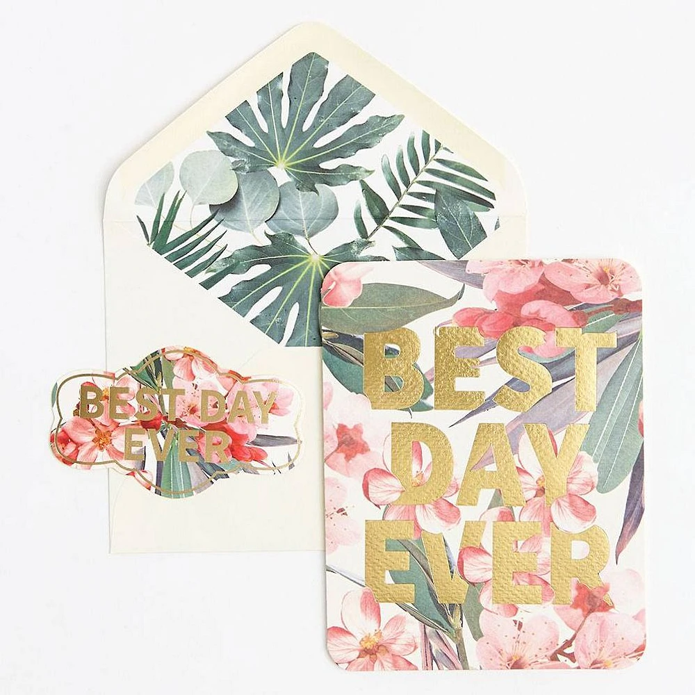Best Day Ever Floral Greeting Card