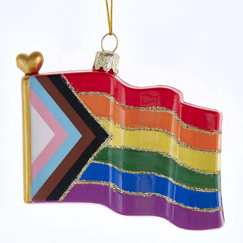 Pride Flag Glass Ornament