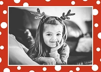 White Red Dots Horizontal Photo Card