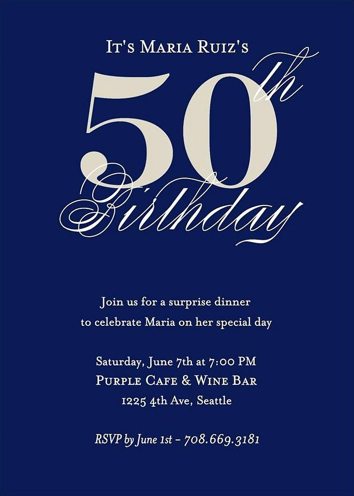 Classic Birthday Party Invitation