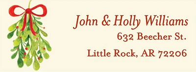 Watercolor Mistletoe Return Address Label