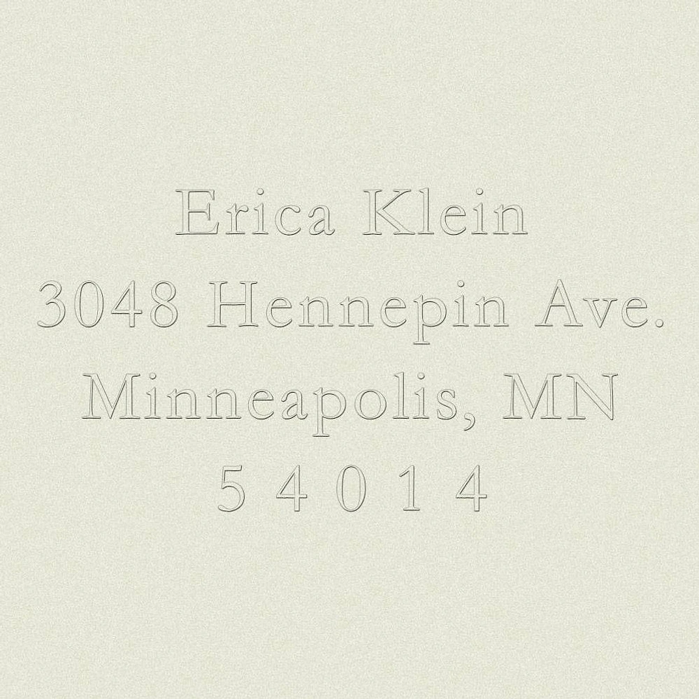 Return Address Embosser