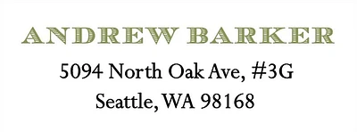 Banknote Return Address Label