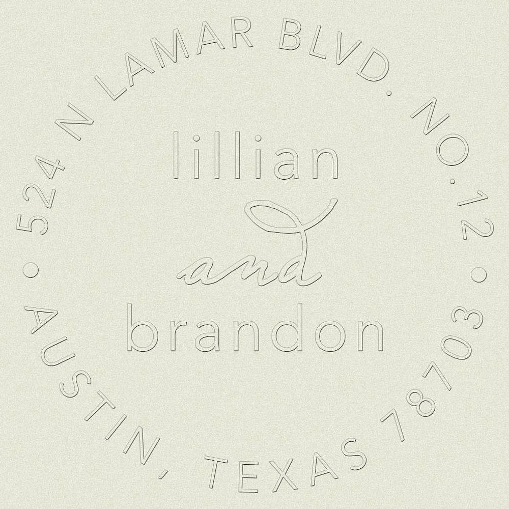 Harmony Script Custom Embosser Plate