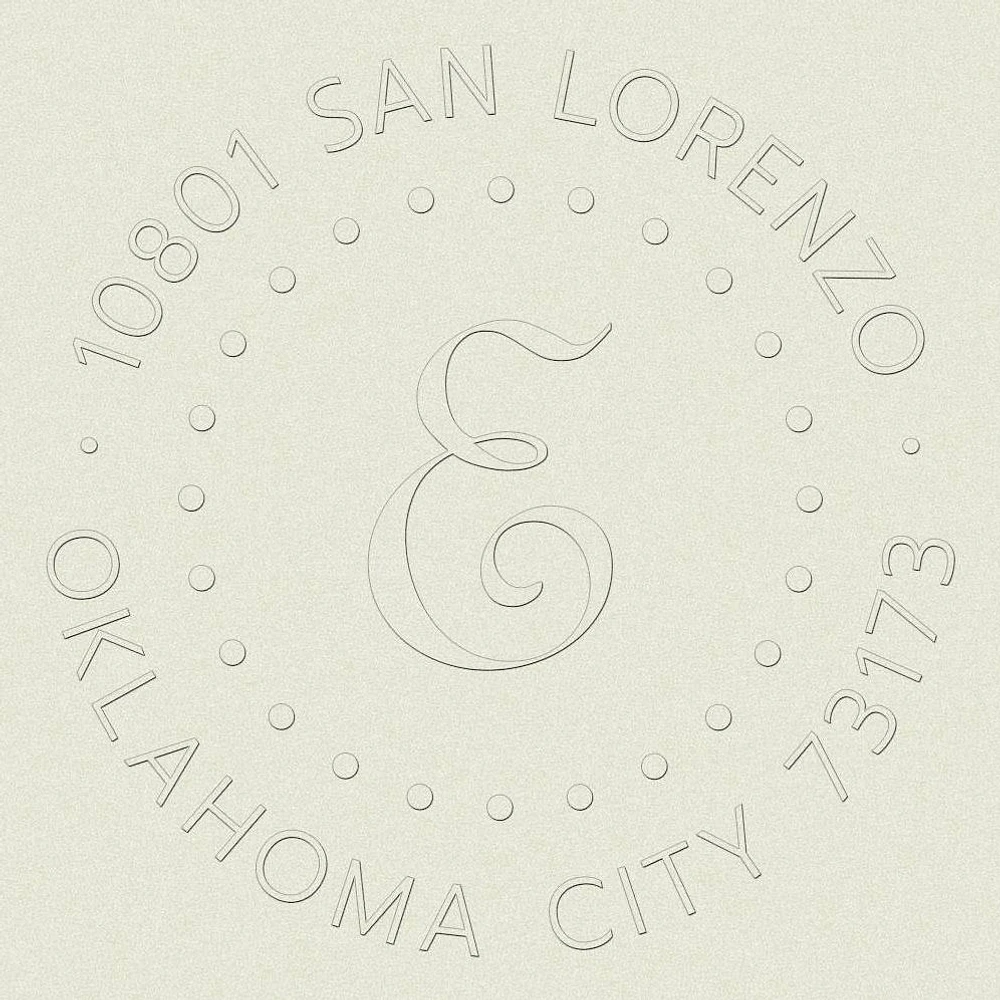 Modern Script Custom Embosser Plate