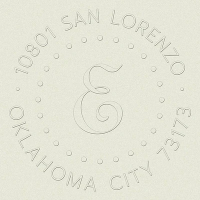 Modern Script Custom Embosser Plate