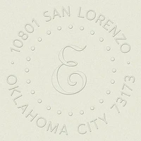 Modern Script Custom Embosser Plate