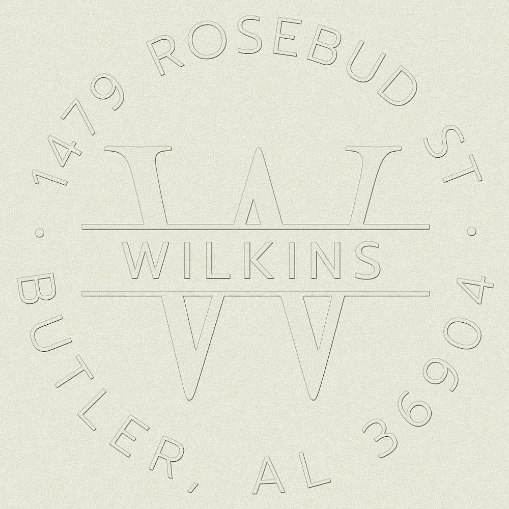 Circle Monogram Custom Embosser Plate