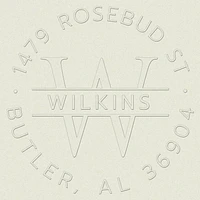 Circle Monogram Custom Embosser Plate