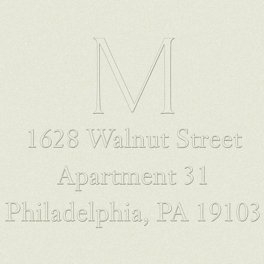 Single Monogram Custom Embosser Plate