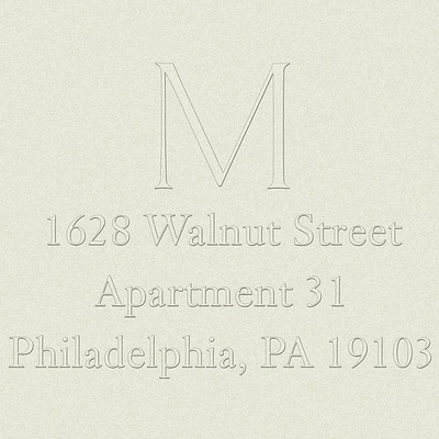 Single Monogram Custom Embosser Plate