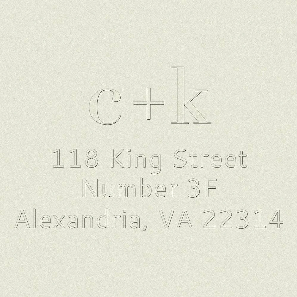 Lowercase Initials Custom Embosser Plate