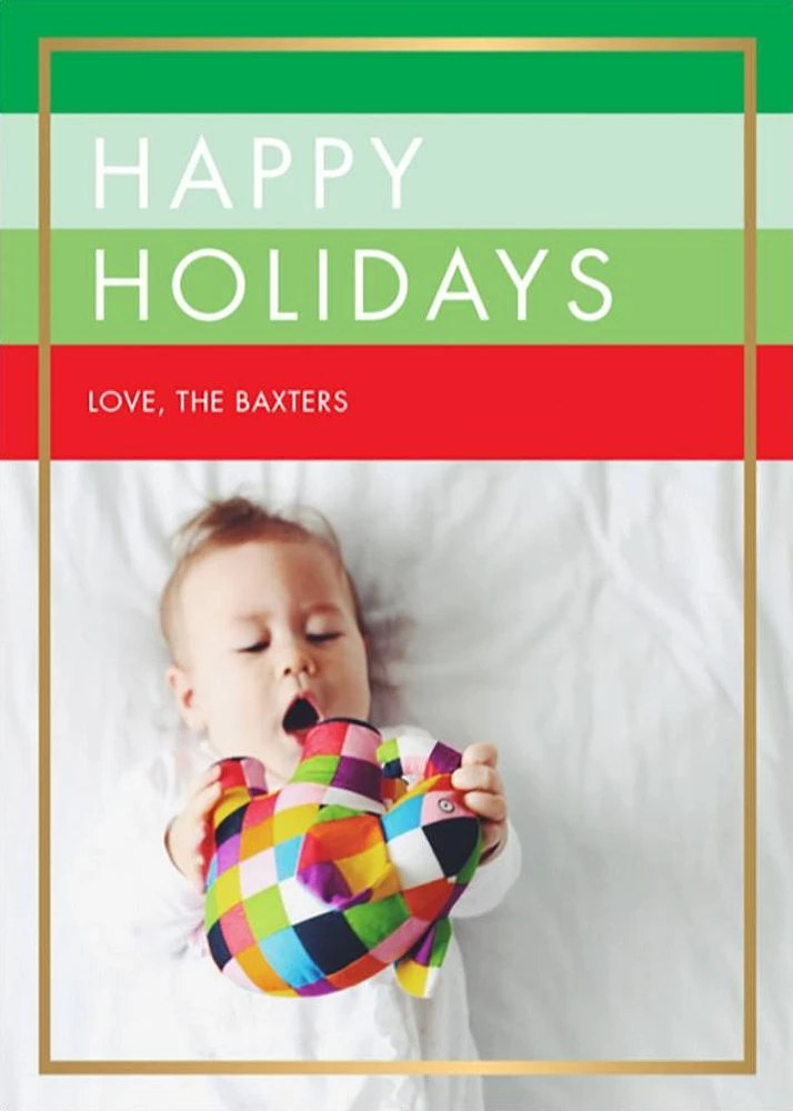 Holiday Hues Foil Photo Card