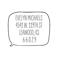 Speech Bubble Custom Stamp