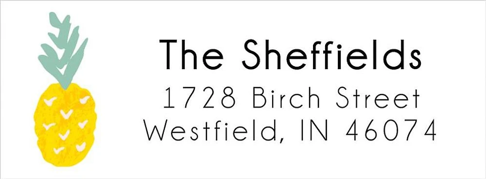 Pineapple Return Address Label