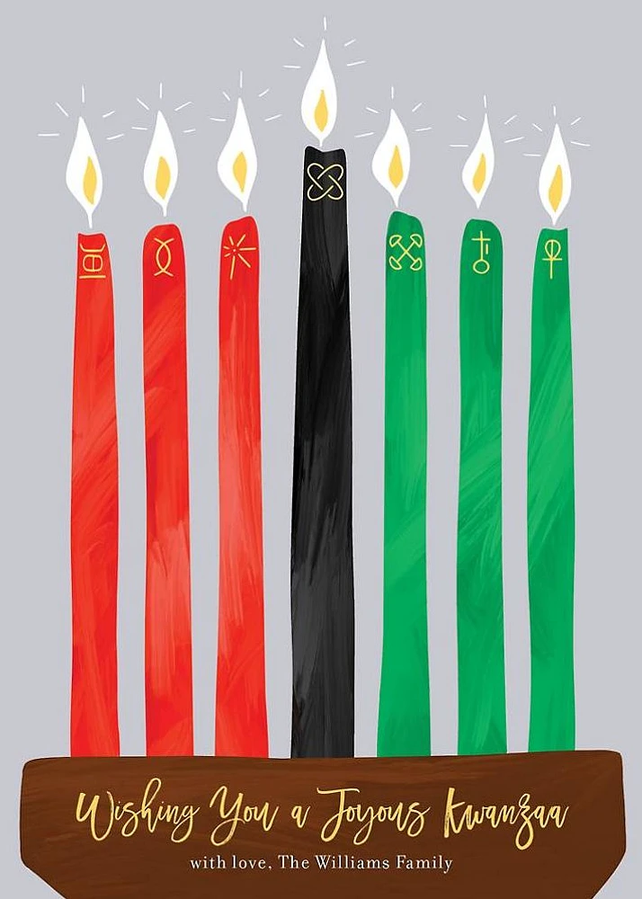Kwanzaa Candles Holiday Card